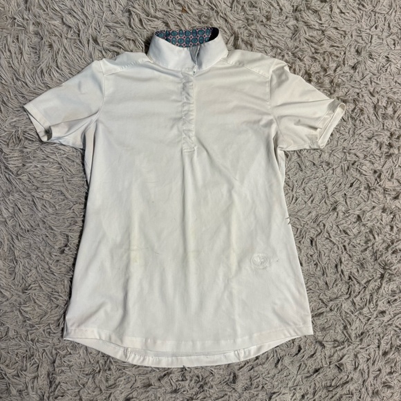 Essex Classics Tops - Women’s Large White Essex Classics Short Sleeve Horseback Riding Show Shirt